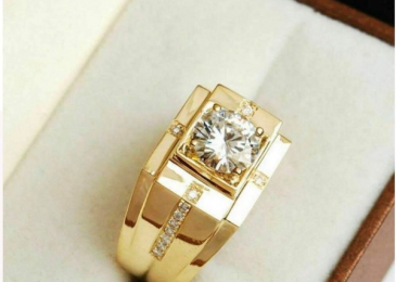 Nhẫn kim cương nam vàng 18k tự nhiên (vàng sjc, pnj, doji) giá bao nhiêu